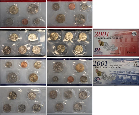 2001 PD US Mint Set (OGP) 20 coins Cover