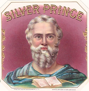 Silver Prince Unused Vintage Outer Cigar Box Label Nice Lithograph of Moses  - Picture 1 of 2