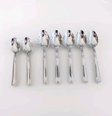Zwilling JA Henckels VINTAGE 1876 Set (7) 5 Soup Spoon & 2 Teaspoon Flatware LOT - Image 1 of 4