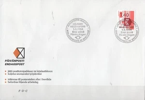 A5 Finland 1984, FDC - 1.3.84, Reclassification of letter mail. - Picture 1 of 1