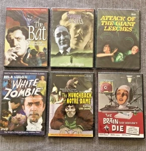 Vintage Horror Lot of 6 New Sealed DVD, Digitally Remasterd Classics - Picture 1 of 9