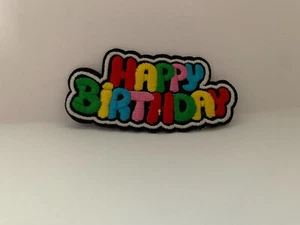 Happy Birthday Iron on Applique Patch - Foto 1 di 1