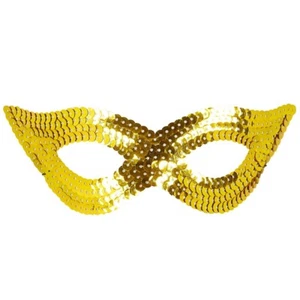 Venezianische Augenmaske gold Pailletten-Maske für Maskenball Maskerade Venedig - Bild 1 von 3