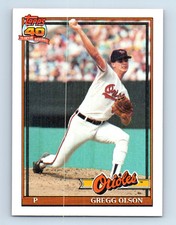 1990 Topps Gregg Olson Baltimore Orioles #10