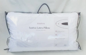 2 SAATVA LATEX PILLOWS QUEEN Size 18x28 ORGANIC COTTON Luxury STANDARD LOFT $290 - Picture 1 of 9