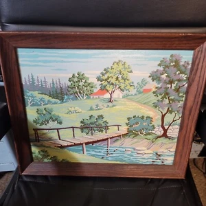 antique original framed oil painting landscape - Picture 1 of 8