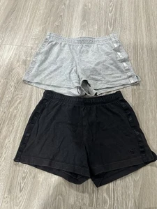 Girls size 10 Justice shorts Lot 2 Basic Black Gray - Picture 1 of 2
