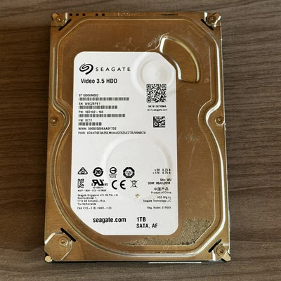 Seagate Video 3.5 HDD ST1000VM002 1TB SATA 1SD102-500 HARD DRIVE - Image 1 of 2