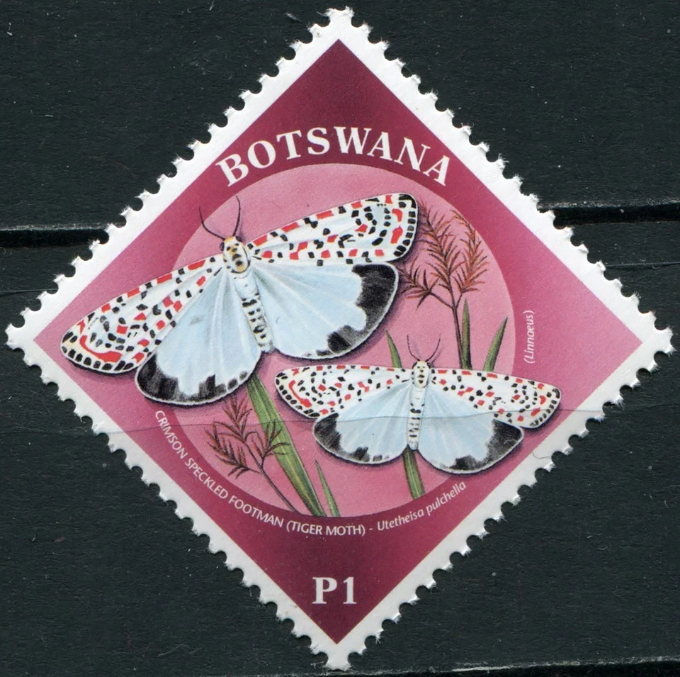 Botswana 2000. Crimson-speckled Flunkey (Utethesia pulchela) (MNH OG **) Stamp - Image 1 of 1