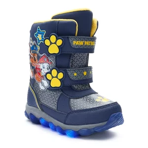 PAW Patrol Botas de Nieve Iluminadas Niño Pequeño Talla 10 Azul Marino/Gris Chase Marshall Usadas en Excelente Condición - Imagen 1 de 11