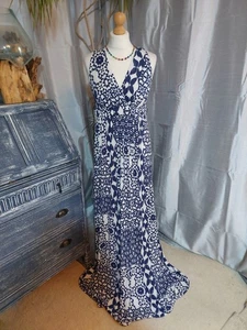 Gorgeous Monsoon Dress Size 16 Blue White Classic Elegant Wedding Ascot Cruise - Picture 1 of 6