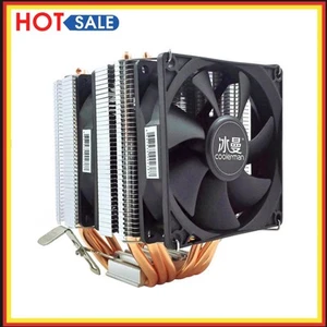 6 Heatpipe-Kühlung, CPU-Kühler, Lüfter, 4-Pin-PWM, leiser Kühler (2 Lüfter) - Afbeelding 1 van 9