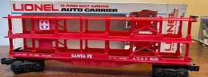 LIONEL SANTA FE AUTO CARRIER CAR 6-9281! O GAUGE OPEN 3 TIER ATSF - Picture 1 of 9