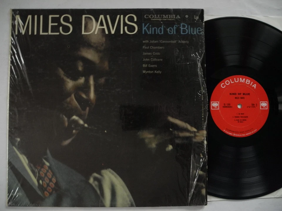 MILES DAVIS Kind Of Blue LP US 60's 2-eye EX/EX-  shrink - Image 1 of 3