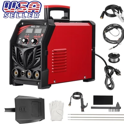 GEARTRONICS 250A MIG Welder 110V Flux Core MIG Welder/Lift TIG/Stick 3 in 1 Welding Machine