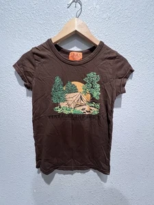 VTG Juicy Couture "Vintage Camp Juicy" T Shirt Women's S Brown Graphic Y2K Top - Picture 1 of 8