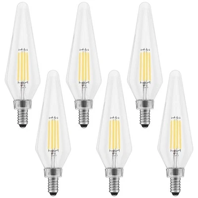 Luxrite E12 Candelabra LED Light Bulbs 60 Watt Equivalent, 5000K Bright... - Image 1 of 4