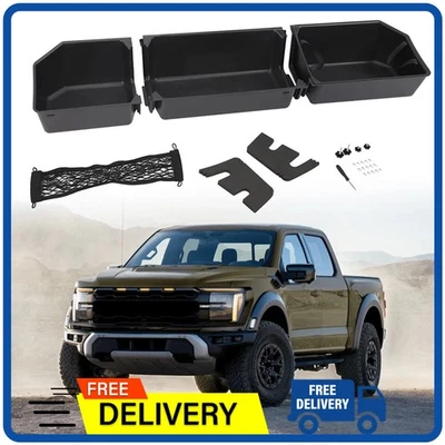 Underseat Storage Bin For Ford F150 15-24 & Super Duty F250 F350 F450 17-24 Foto 1 de 4
