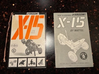 Vintage Mattel X-15 Pedal Car Manuales del Propietario Conjunto y Características Folletos 1964 Foto 1 de 4