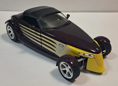 1997 1999 Plymouth Prowler 1/18 Anson Diecast Car Purple Yellow Rare - Image 1 of 3