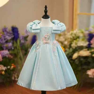 Elegance Dress Girl Dresses Kids First Communion Vestidos Teenager Robe - Picture 1 of 12