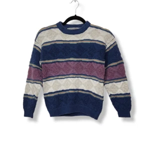 Vintage Sweater Youth Kids Coogi Stripe Small Crewneck 90s VTG Shirt - Picture 1 of 6