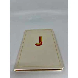 Target Opalhouse Monogrammed Gold Leaf J Striped Notebook Journal 7.5" X 5" NEW - Picture 1 of 4