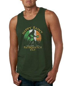 Festliche irische Saint Patricks Day Collection Herren Tankplatte Waldgrün - Bild 1 von 7