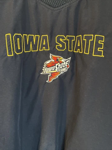 Iowa State Cyclones Pullover Windbreaker Jacket Blue Size Small Cover