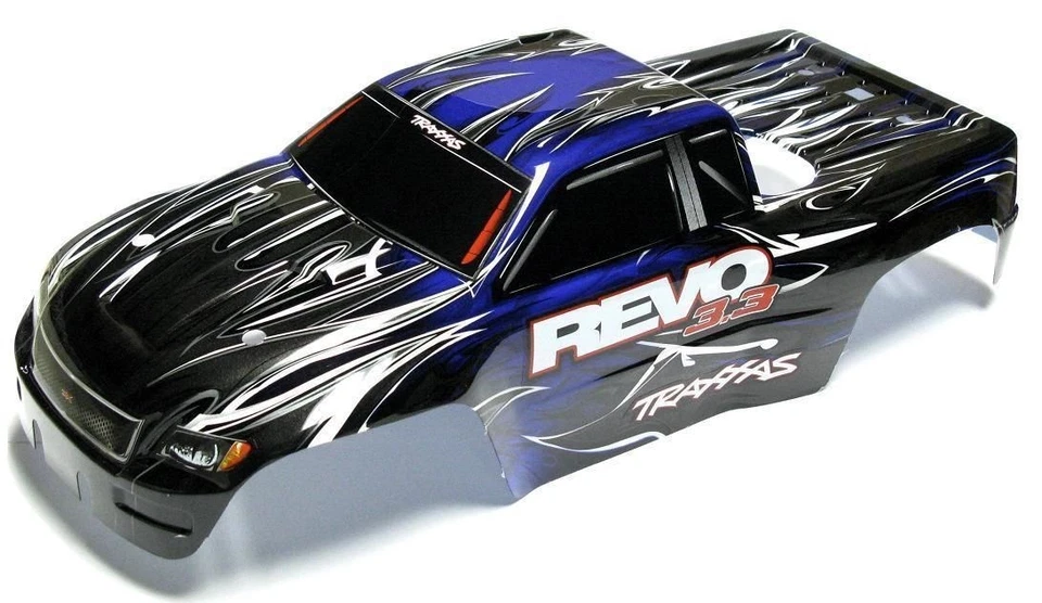 Fits Traxxas Nitro Revo 3.3 53097-3 - BODY (BLUE, BLACK SHELL) - Image 1 of 1