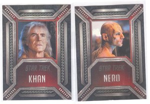 2 2019 Star Trek Inflexions Laser Cut Villains PC1 Khan PC22 MATCHING # 061/100!