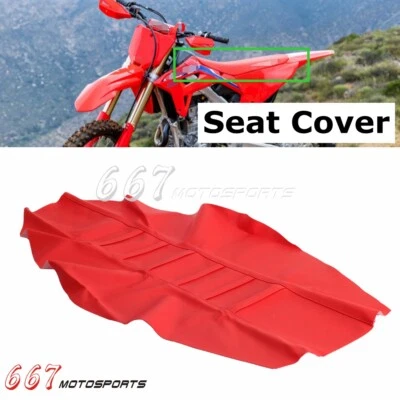 Dirt Bike Rubber Seat Cover For Honda CRF125 CRF250 CRF450 CRF230 CRF150 CR Red - Image 1 of 4