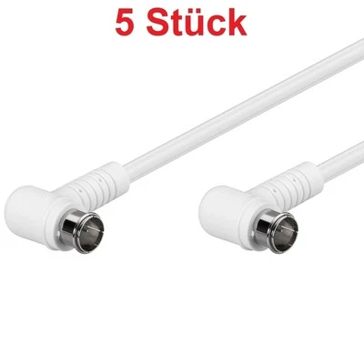 3m SAT DVB-S Kabel 90° F Quick Stecker 75Ohm für Satellit LNB Receiver 75dB - Bild 1 von 3