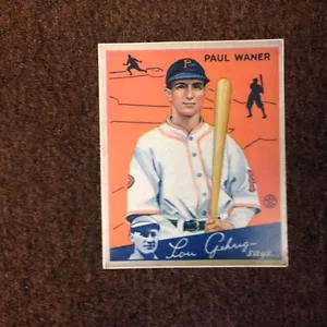 Vintage Pittsburgh Pirates Paul Waner Goudey advertising card KDKA 1980's - Picture 1 of 2