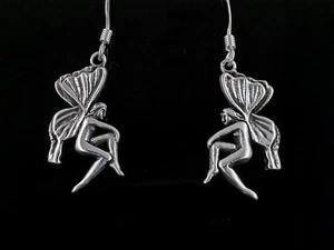 Vintage Celtic Fairy Earrings 925 Silver Boho Folk Art - Picture 1 of 1