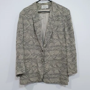 Pauline Paris Vintage Blazer Jacket Size 42 Viscose acetate Made in France - Picture 1 of 8