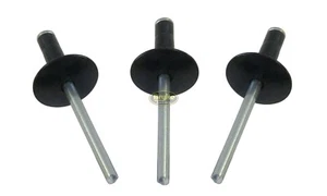 Multi Grip Large Head Flat Black Rivets 250ct Pop Rivet Racing Fastener IMCA UMP - Bild 1 von 7