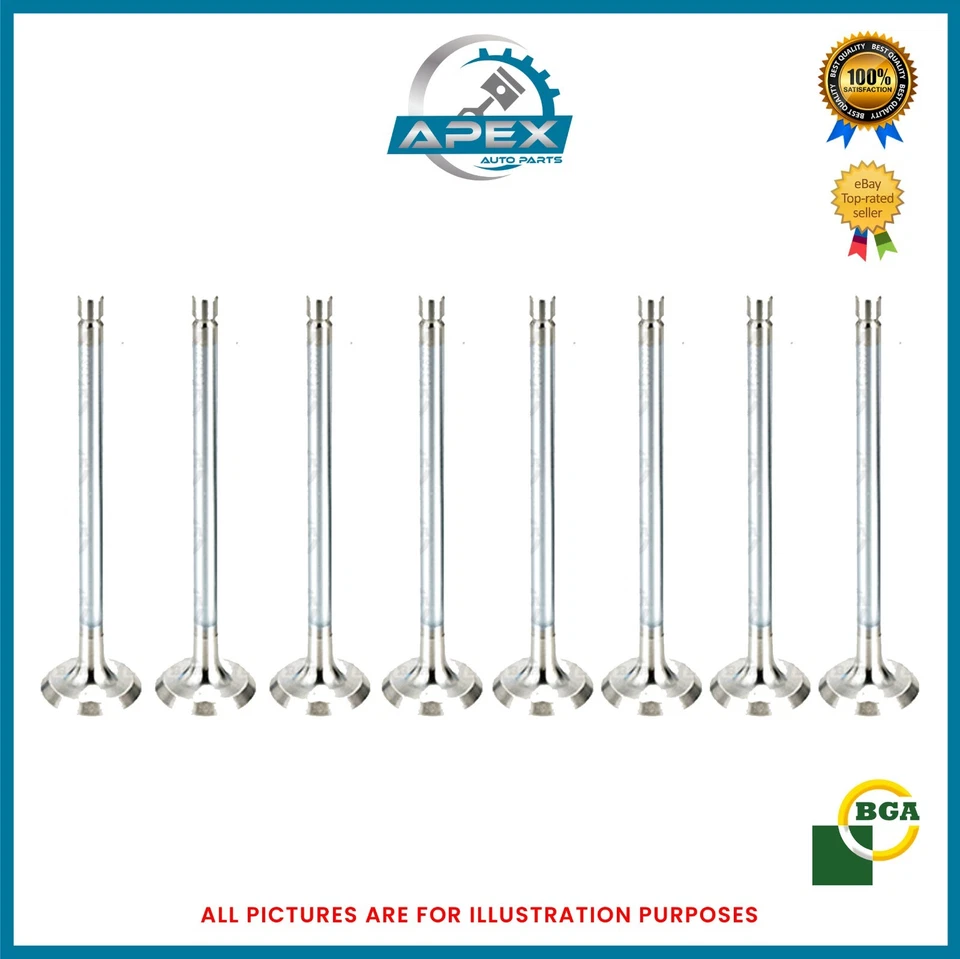 8X Échappement Soupape Pour 1.6 Berlingo Multispace Moteur Essence Citroen BGA - - Photo 1/4