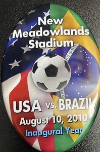 USA vs Brazil 8/10/10 Meadowlands Button - Bild 1 von 2