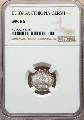 Ethiopia - EE1895A Gersh in NGC MS 66 - Image 1 of 2