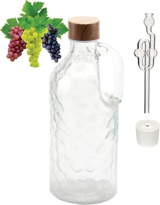 1,1 L Glasflasche + Gummistopfen + Gärröhrchen SET Gärbehälter Gärballon - Bild 1 von 10