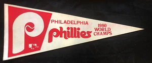 Philadelphia Phillies 1980 World Champs Vintage MLB Baseball volle Größe Wimpel - Bild 1 von 3