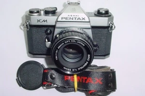 Pentax KM analoge 35 mm Spiegelreflexkamera manuell mit Pentax-M 55 mm F/2 SMC Objektiv - Bild 1 von 6