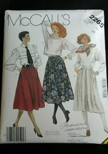 Vintage Uncut 1985 McCall's Miss 10 Skirt Sewing Pattern #2265 FREE SHIPPING - Picture 1 of 2