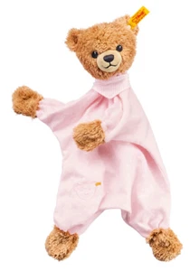 Steiff 'Sleep Well' Teddy Bear - pink baby comforter / blanket - 239533 - Picture 1 of 1