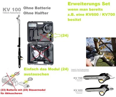 Elektrische Baum Ast Obst bau Akku Schere KV100 für Beschneiden 100cm hoch 300W - Bild 1 von 4