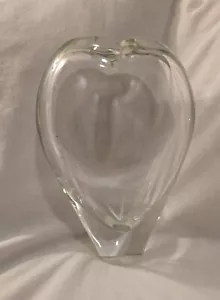 With Love Glass Heart Vase By Living Quarters Heavy Piece - Picture 1 of 4
