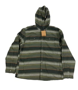 NEW The North Face Hooded Campshire Shirt Snap Fleece Lined Green Mens Size XL - Picture 1 of 13