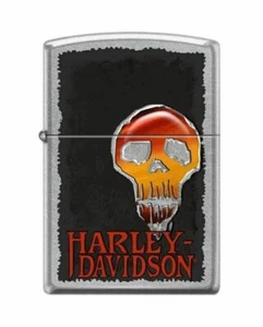 Zippo Harley Davidson Skull LIMITED EDITION Rare 2014 Box Street Chrome Case - Picture 1 of 12
