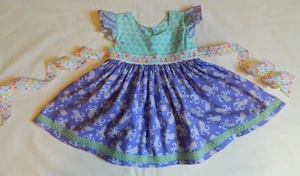 Mädchen Gr. 2 Shabby Top/Kleid Ozean Fisch Oktopus Anker - Bild 1 von 6